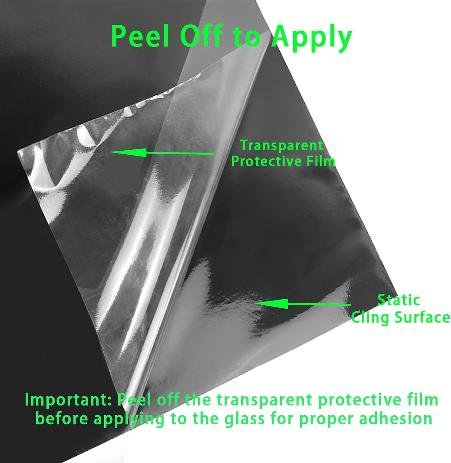 Fish Tank Aquarium Background - Black, Electrostatic Adhesion, Glue-Free, Easy Installation, Traceless Removal, Size 11.8 X 39 Inch