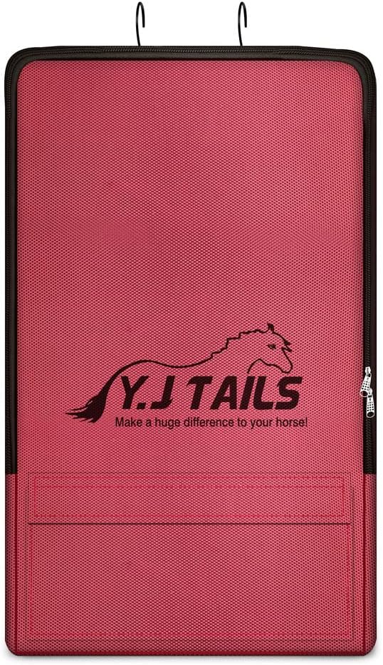 Horse Bridle Bag, Horse Tack Carry Bag with 3 Prong Tack Rack for Halters, Bridle, Harness, Equestrian Reins, Bits and Headstalls (Wine Red)