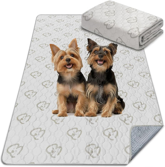 FXW Washable Pee Pads for Dogs, Puppy Pads with Super Absorbent, Specifically Designed for Potty Training, 75" × 30" Rectangle, Khaki, 1 Pack