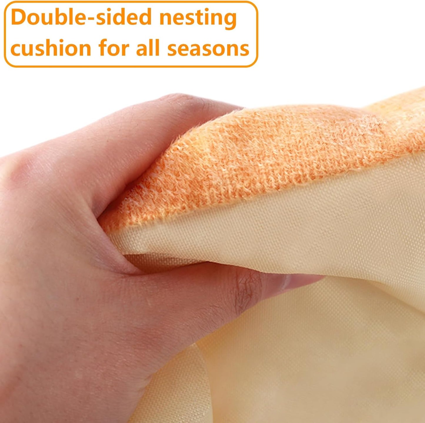 Bunny Bed, Rabbit Bed Carrot Shape, Soft & Machine Washable with Removable Cushion for Guinea Pig Chinchilla Squirrel Hedgehog and Other Small Animals (Carrot Shape)