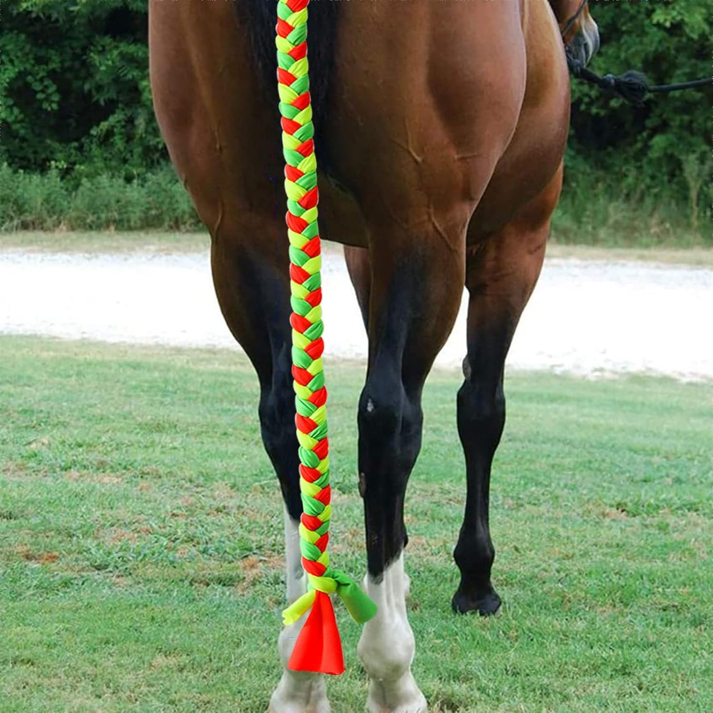 Horse Ponytail, 3 Tube Horse Tail Bag Solids for Horses (Colorful)