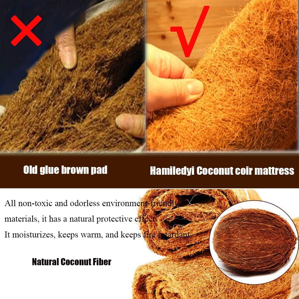 Hamiledyi Reptile Carpet 40" L x 16" W Natural Coconut Fiber Tortoise Carpet Mat for Pet Terrarium Liner Reptile Supplies for Lizard Snake Chamelon Turtle Bedding Bunny Rabbit Mat