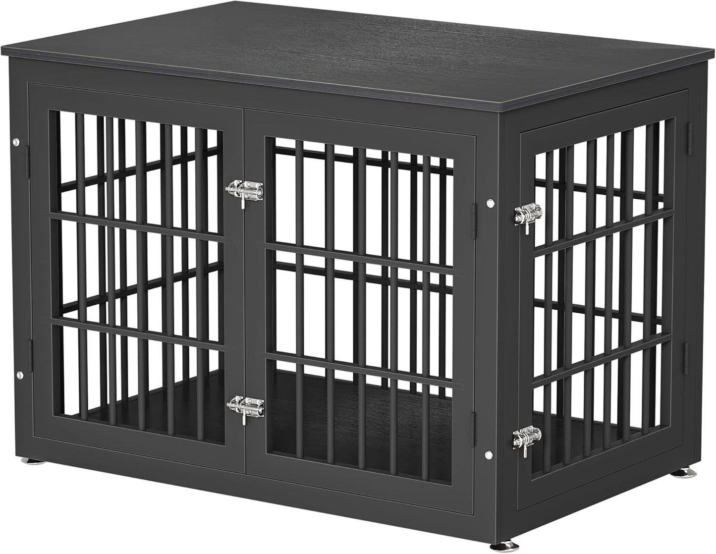 38 Inch Heavy Duty Dog Crate Furniture for Large and Medium Dogs, Decorative Pet House End Table, Wooden Cage Kennel Furniture Indoor, Black