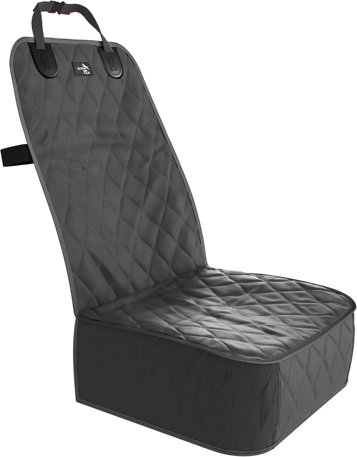 Active Pets Dog Car Seat Cover, Waterproof Front Seat Protector for SUV Truck Sedan, Pet Safety Travel Comfort System with Universal Fit, Black