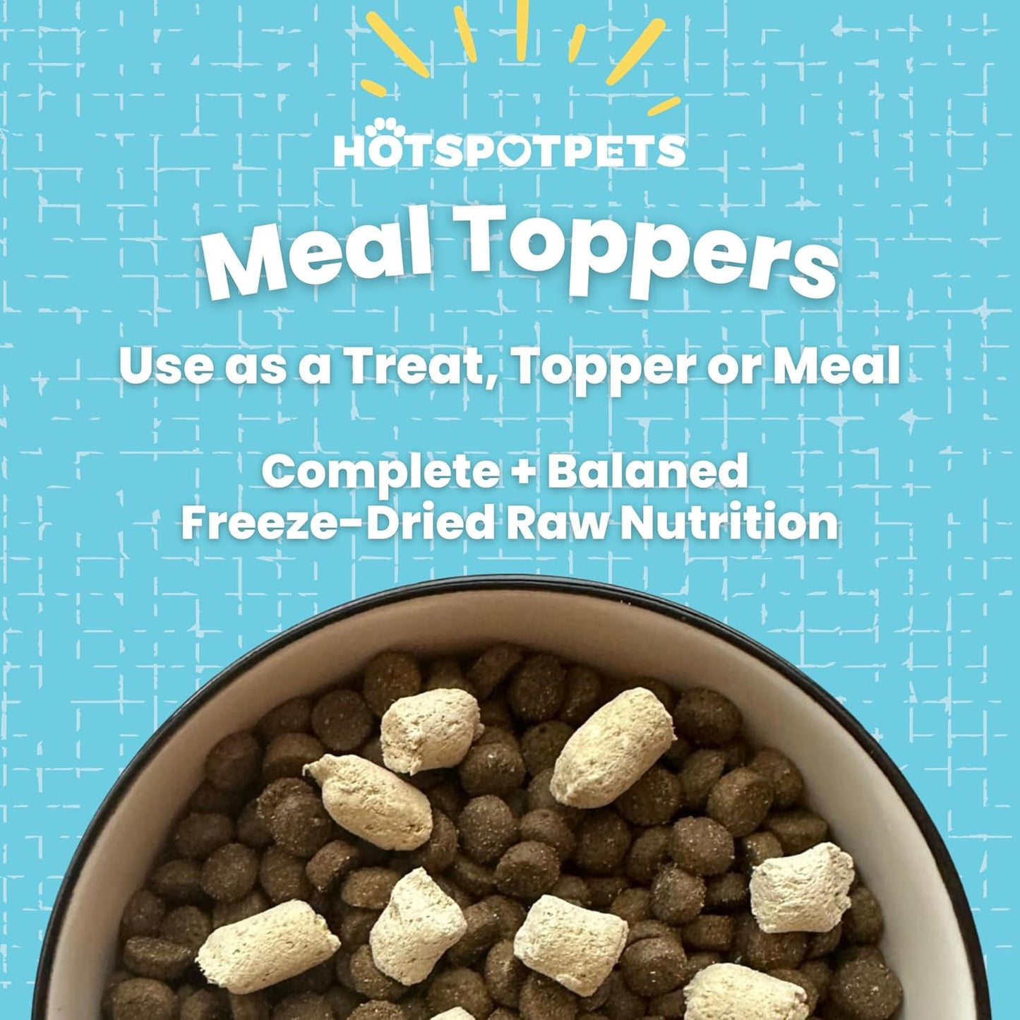 Freeze Dried Raw Chicken Meal Toppers for Dogs - Single Protein,All Natural, Grain-Free- Perfect for Training, Topper or Snack - Made in USA - (Chicken Meal Toppers) 1LB Bag (500+ pcs)