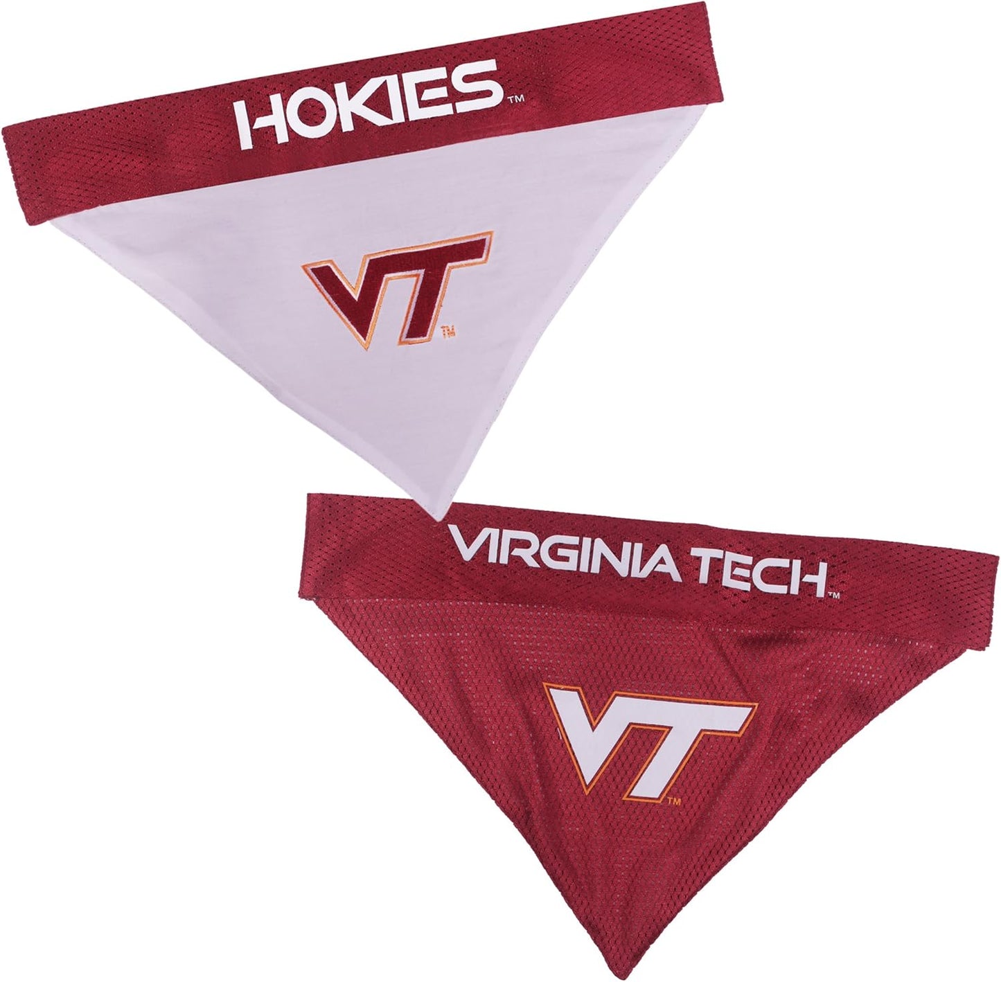 Pets First Collegiate Pet Accessories, Reversible Bandana, Virginia Tech Hokies, Small/Medium