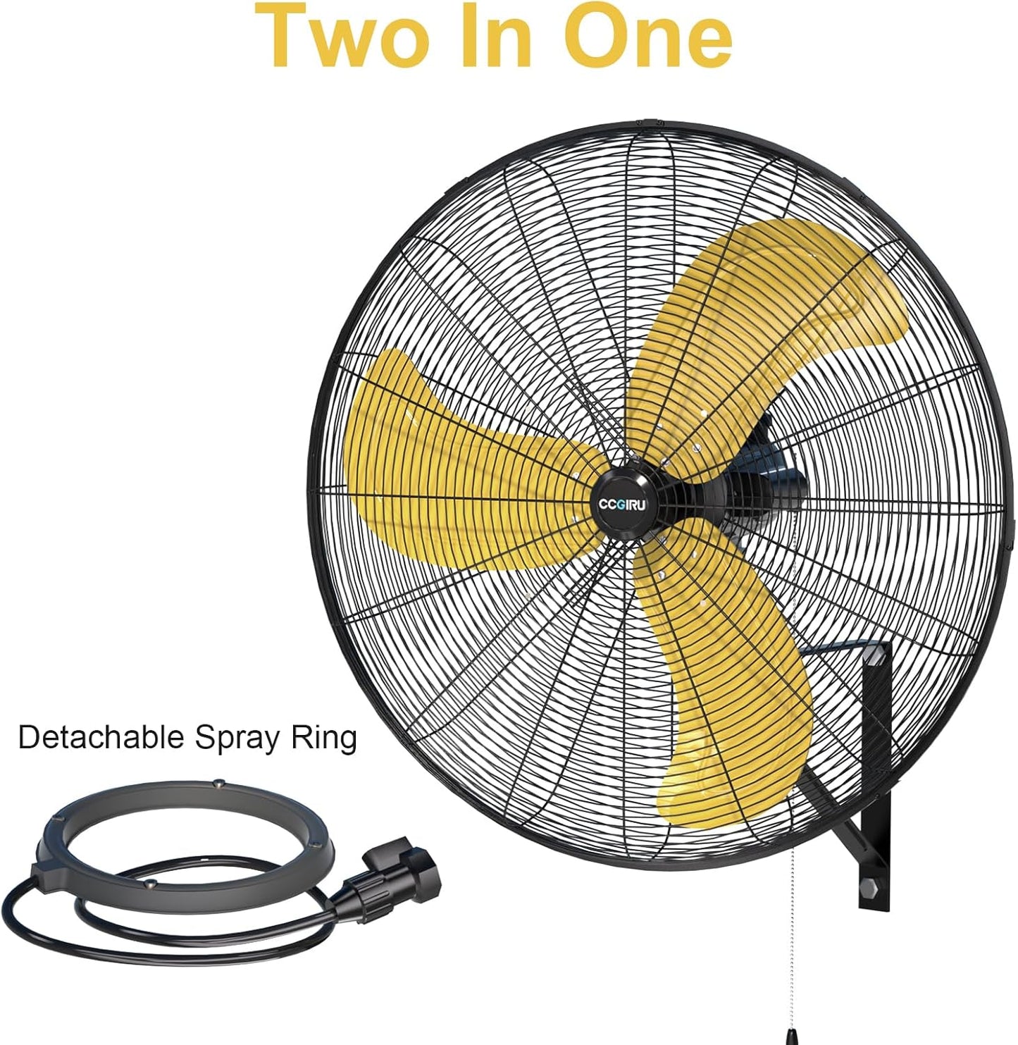 9600 CFM 30" Outdoor Wall Mount Misting Fans with 2 Pack, High Velocity 3-Speed Waterproof Professional Oscillating Wall Fan, Heavy Duty Industrial Fan for Commercial, Garage, Warehouse, UL Listed