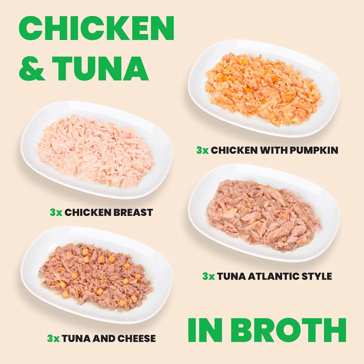 almo nature Wet Cat Food HQS Natural Rotational Diet Chicken & Tuna Selection-Variety Pack, Grain-Free, High-Protein, Highly Digestible, Sensitive Stomach Formula, Additive-Free, 2.47 oz Cans,24-Pack