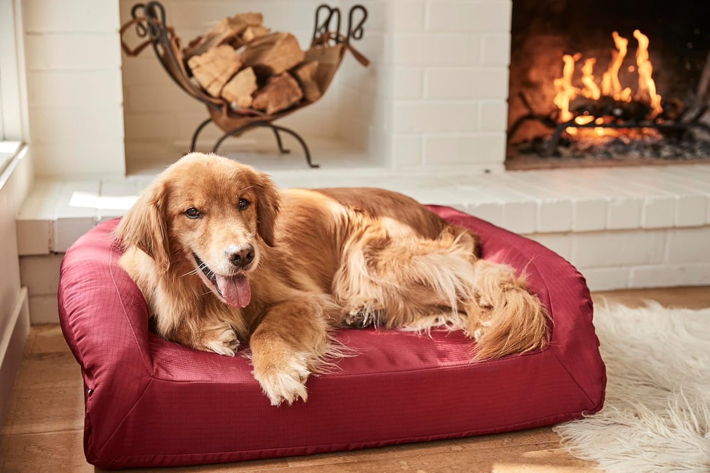 K9 Ballistics Tough Bolster Orthopedic Sofa Dog Bed with Removable Washable Cover - Durable, Water Resistant with Nonskid Bottom - Large, Titanium Premium Finish