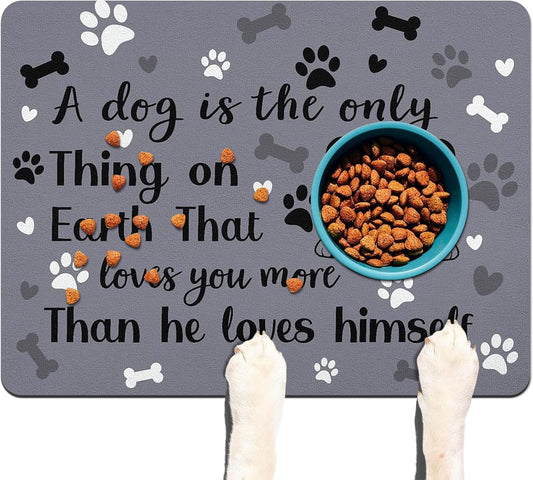 Pet Feeding Mat for Floors Waterproof Dog Mat for Food and Water Absorbent Quick Dry Non Slip mat for Cat Bowls