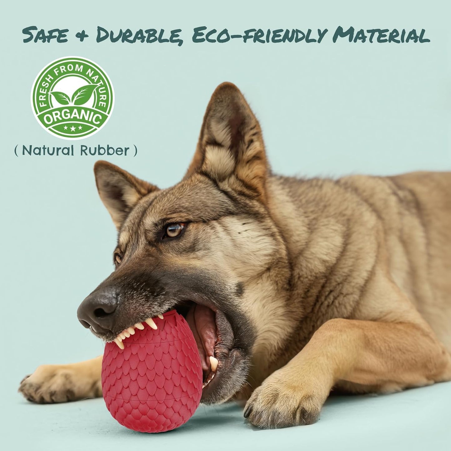 Enrichment Frozen Treat Toy for Dogs - 2-in-1 Dog Licking Toy & Dispensing Dog Puzzle Toy, Fillable Rubber Interactive Toy, Keeps Them Busy, Reduces Anxiety, Safe & Easy to Clean Red