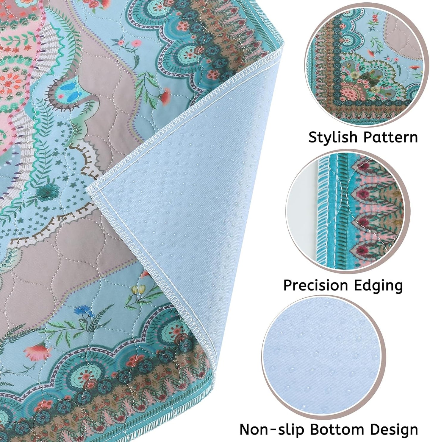 Aitmexcn Washable Pee Pads for Dogs, Reusable 24’’x 48’’ Waterproof Boho Mats for Puppy, Guinea Pig, Rabbit,Highly Absorbent,Ultra Soft, Non-Slip,Machine Washable,Stylish Design,2 Pack