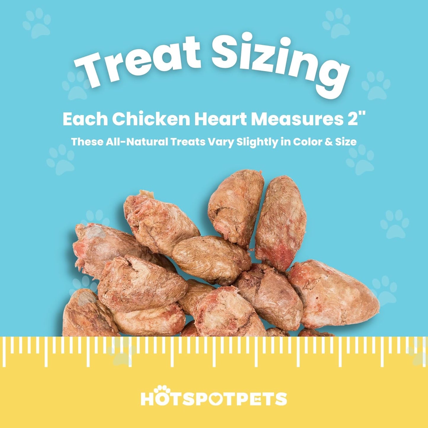 hotspot pets Freeze Dried Chicken Hearts for Cats & Dogs - 1LB BIG BAG- Made in USA -Single Ingredient All Natural Grain-Free -Resealable Bag- Perfect for Training, Topper or Snack, Allergen-Free