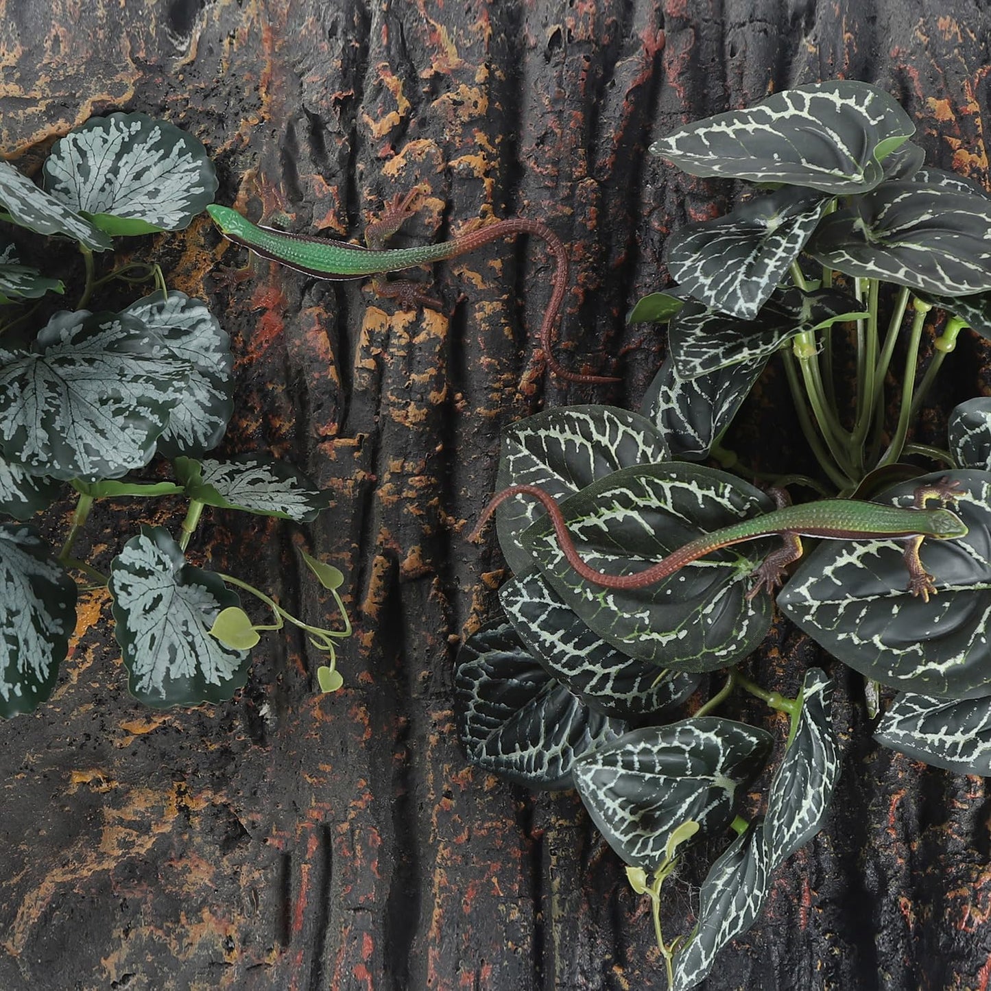 IBWell Fake Reptile Plants for Terrarium, Decor, Turtle Tank with Suction Cup