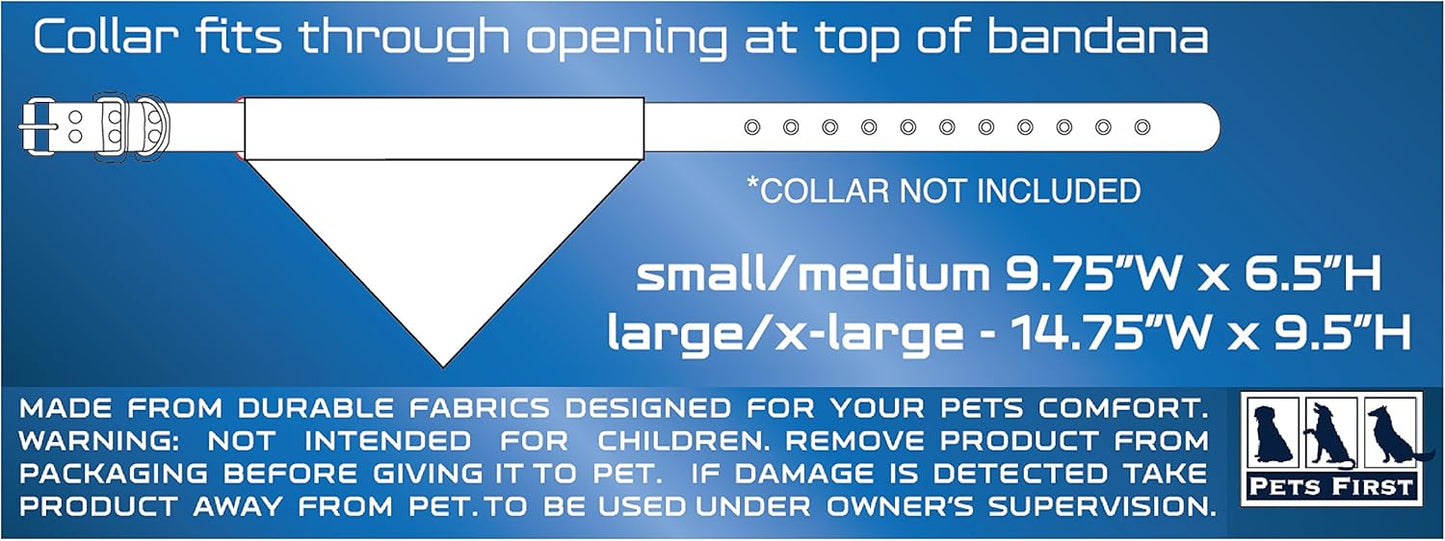 Pets First Collegiate Pet Accessories, Reversible Bandana, Notre Dame Fighting Irish Size Small/Medium