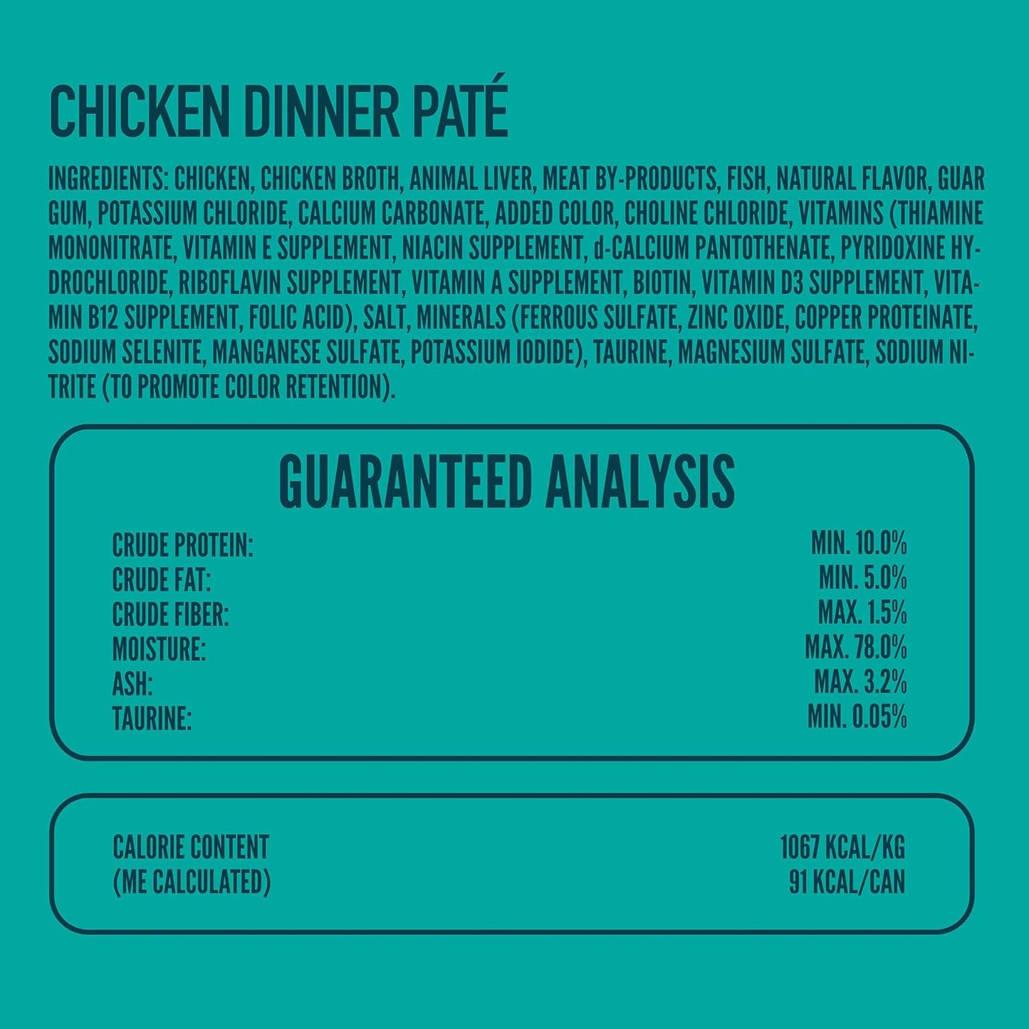 A Strong Heart Canned Wet Cat Food, Chicken Dinner Paté - 3 oz Cans (Pack of 24), Made in The USA with Real Chicken