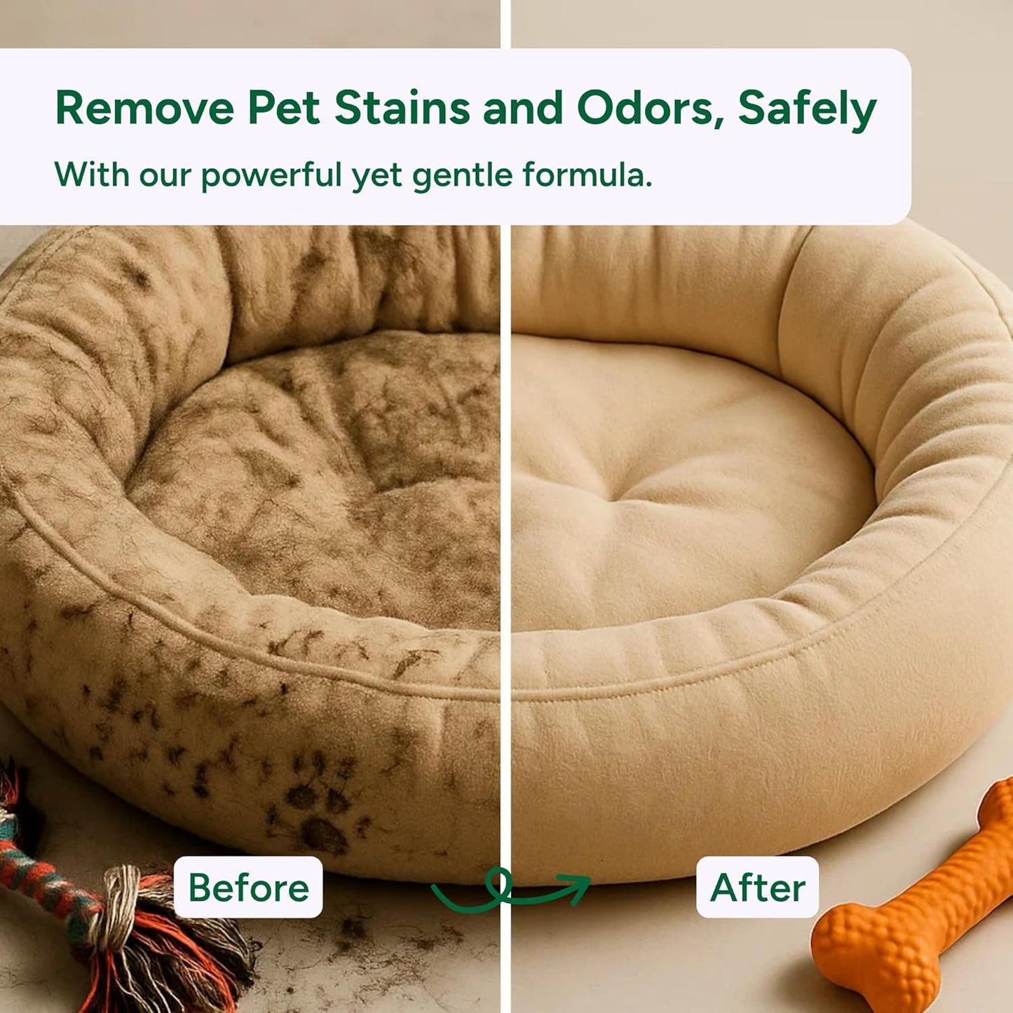 Good Natured Brand | Pet Stain & Odor Remover for Laundry | Pet Laundry Detergent for Dogs Beds, Cat Pee, Smell, Dog Drool | Hypoallergenic & Non-Toxic | Lavender | 47oz 94 Loads