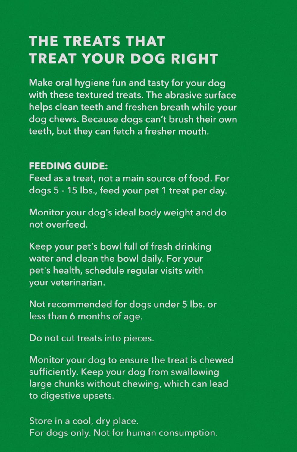 Amazon Brand - Wag Dental Dog Treats to Help Clean Teeth & Freshen Breath - Tiny, Unflavored, 2.25 pounds, 130 Count (Pack of 2)