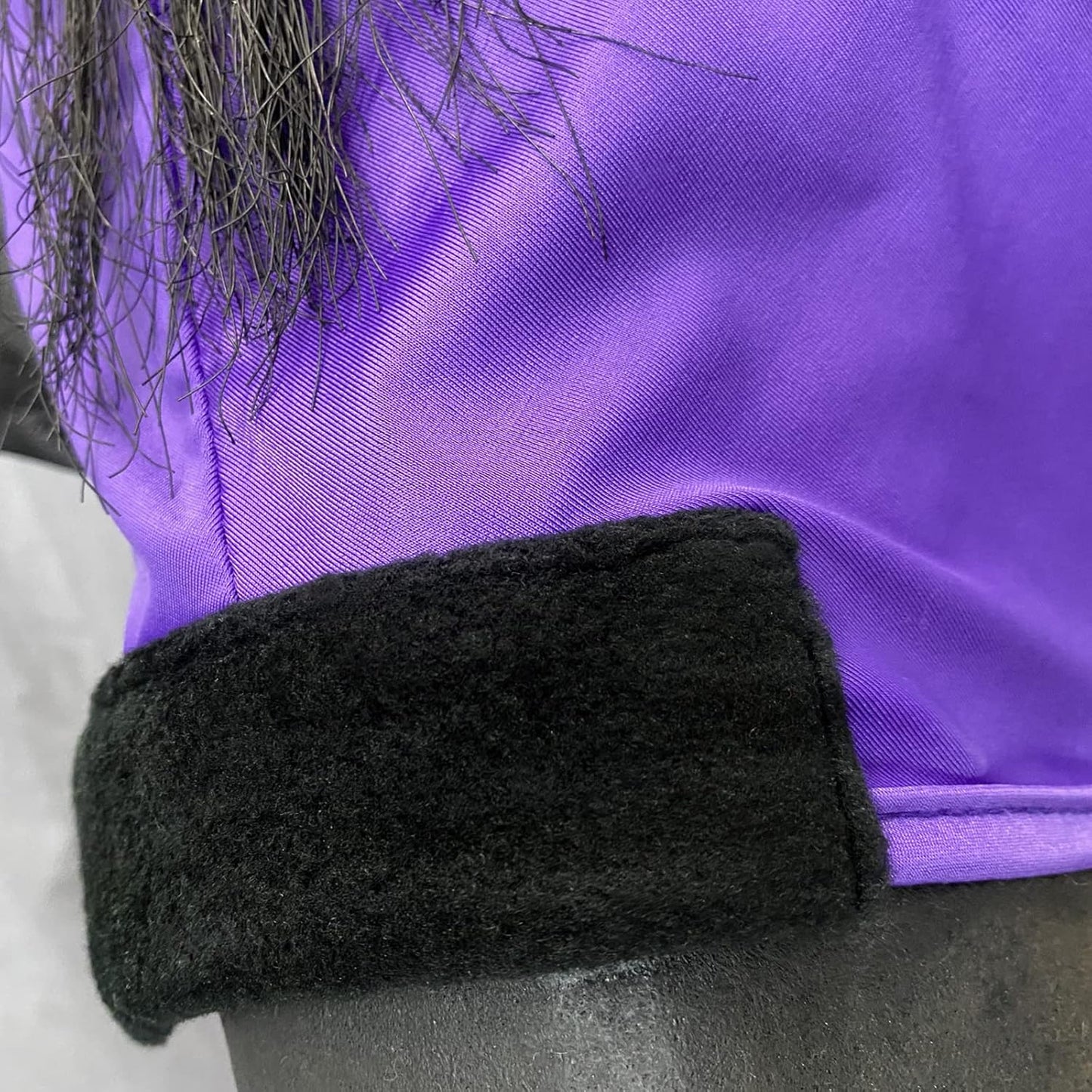 Horse Fly Mask with Ears - Large Eye Space for Full Vision, Breathable Stretch Comfort Fit, UV Protection, Forelock Opening, Easy Pull-On Violet Full