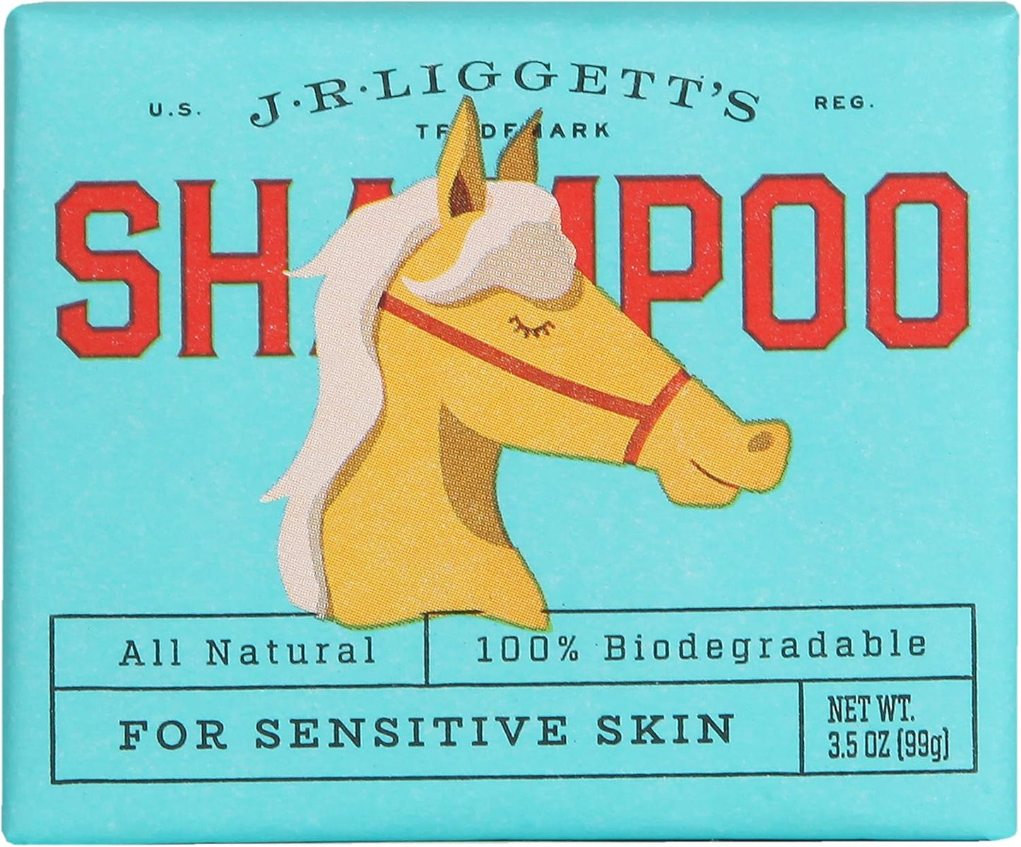 JR Liggett’s Natural Horse Shampoo Bar - Non-GMO, 100% Detergent-Free Formula Gently Deep Cleans and Supports Healthy Skin and Coat - Ideal for Dry, Itchy, or Sensitive Horses - 3.5 oz Bar