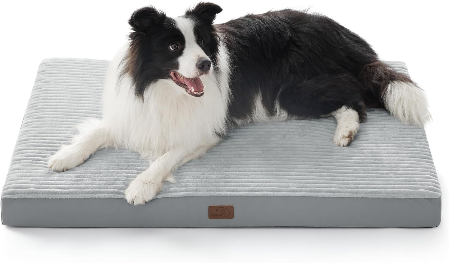 Bedsure XL Dog Bed for Crate - Large Orthopedic Pet Beds with Removable Machine Washable Cover, Egg Crate Foam Puppy Pad, Suitable for Pet Up to 80 lbs, 41"x27"