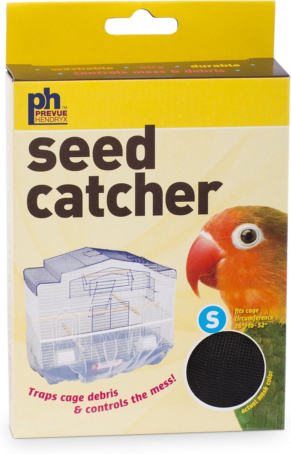 Prevue Pet Products 820B Mesh Bird Seed Catcher, Black, Small/7"