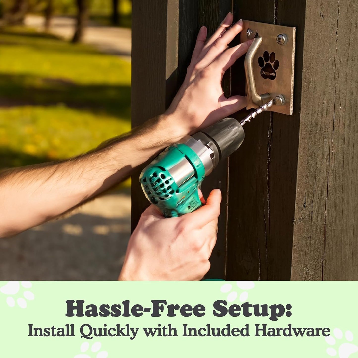 Canine Hitch- Secure Dog Leash Parking Mounted Indoor – Outdoor Wall Hook - Tie Out Stainless Steel Practical Lead Management for Home & Business, Ultimate Strength 6 Packs