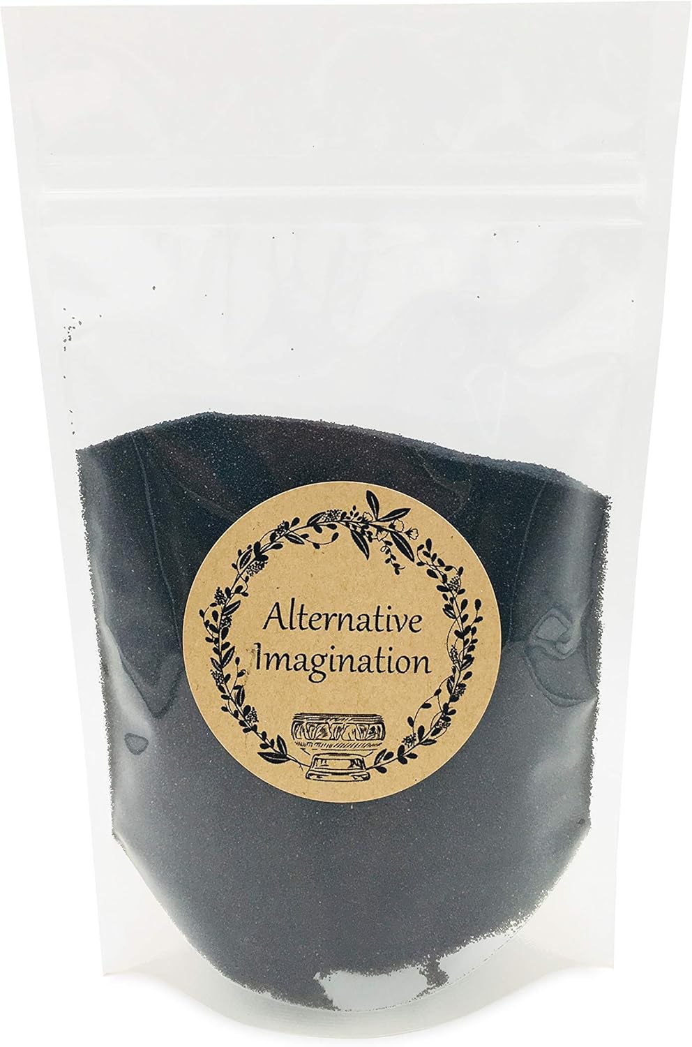 Black Sand - Fine Sand for Zen Garden, Resin Incense Burner, Smudge Bowl, Ritual Incense, Cast Iron Cauldron, Unity Ceremony, Sensory Bin Table, Mandalas, Crafts by Alternative Imagination (1 Pound)