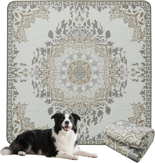 FXW Washable Pee Pads for Dogs, Puppy Pads with Super Absorbent, Specifically Designed for FXW Rollick/Homeplus 24 inch 8 Panels Dog Playpen, 63" Square, Boho, 1 Pack