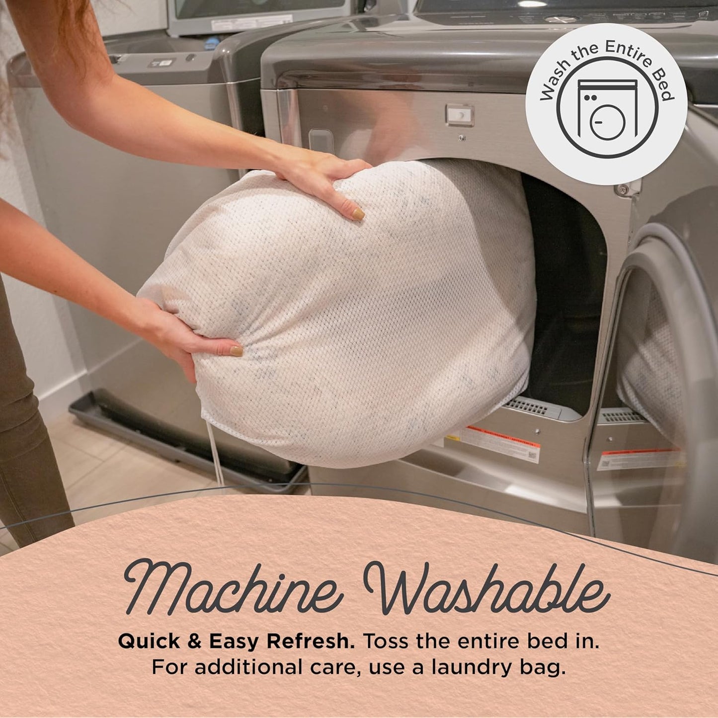 Best Friends by Sheri Original Calming Donut Dog and Cat Bed, Shag Faux Fur, Dark Brown, (23in x 23in) - Anxiety Relief for Pets Up to 25 lbs