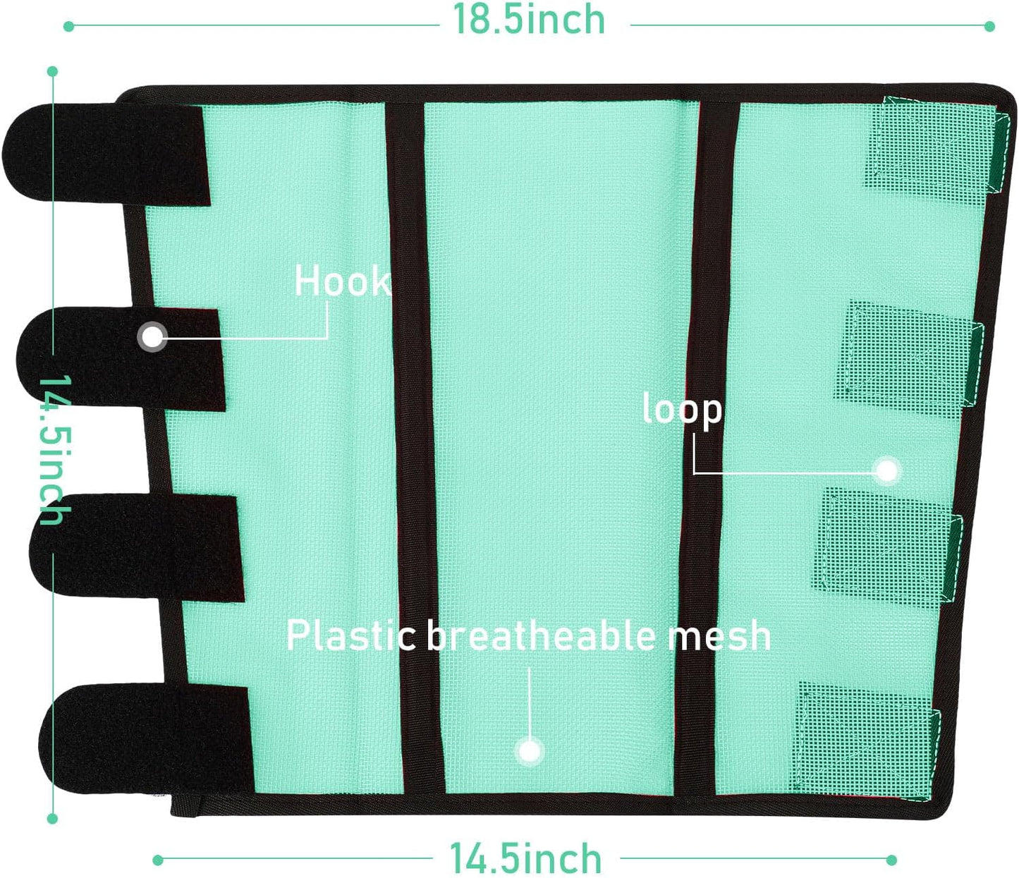 Jexine 12 Fly Boots for Horse Set of 12 Loose Breathable Mesh Horse Fly Sheets Protective Horse Leg Wraps Leggings for Preventing Flies and Mosquitoes Bites(Green)