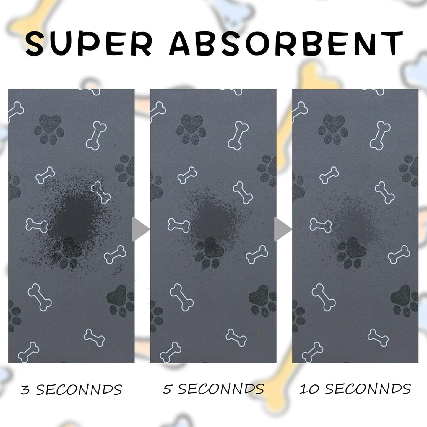 Pet Cat Dog Food Mat Non Slip Mat for Dog Water Bowl Mat Quick Dry Absorbent Cat Feeding Mat, 18.1 * 11.8 in, Brown