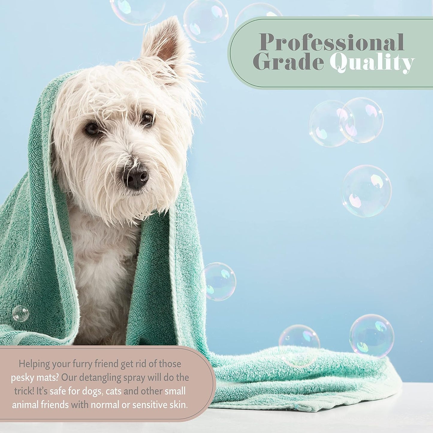 Begley's Pet Detangling Spray - Premium Essential Oil Scented Detangler Spray for Dogs, Puppies & Cats - Dog Leave in Conditioner Spray - Dematting Spray for Dogs & Pets - 16 oz, Lavender