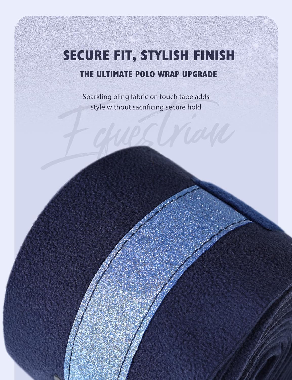 Harrison Howard Horse Polo Wraps Upgrade with Bling Leg Wraps for Horses 4-Pack Fleece Leg Wraps Stable Supplies Navy M