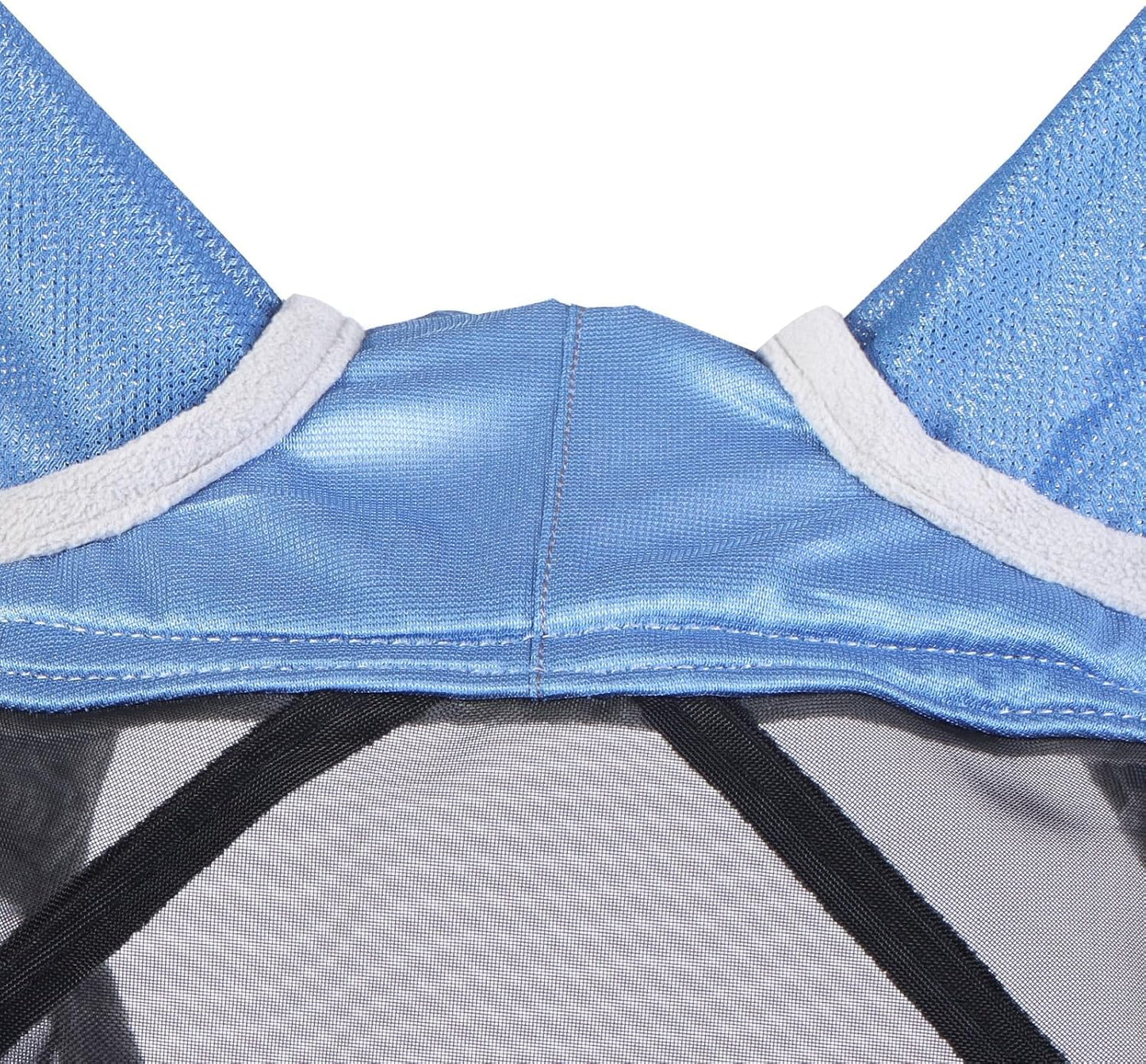 Harrison Howard CareMaster Pro Luminous Horse Fly Mask Large Eye Space Standard with Ears UV Protection for Horse Royal Blue M Cob