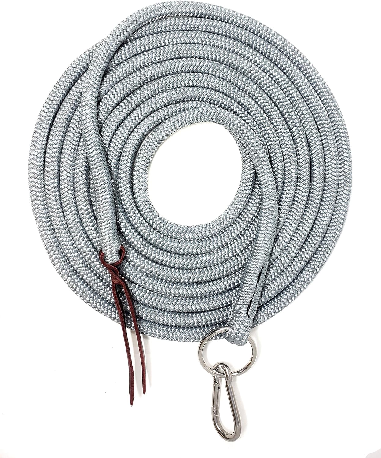 22' Long Line with SS O Ring and Carabiner (Grey)
