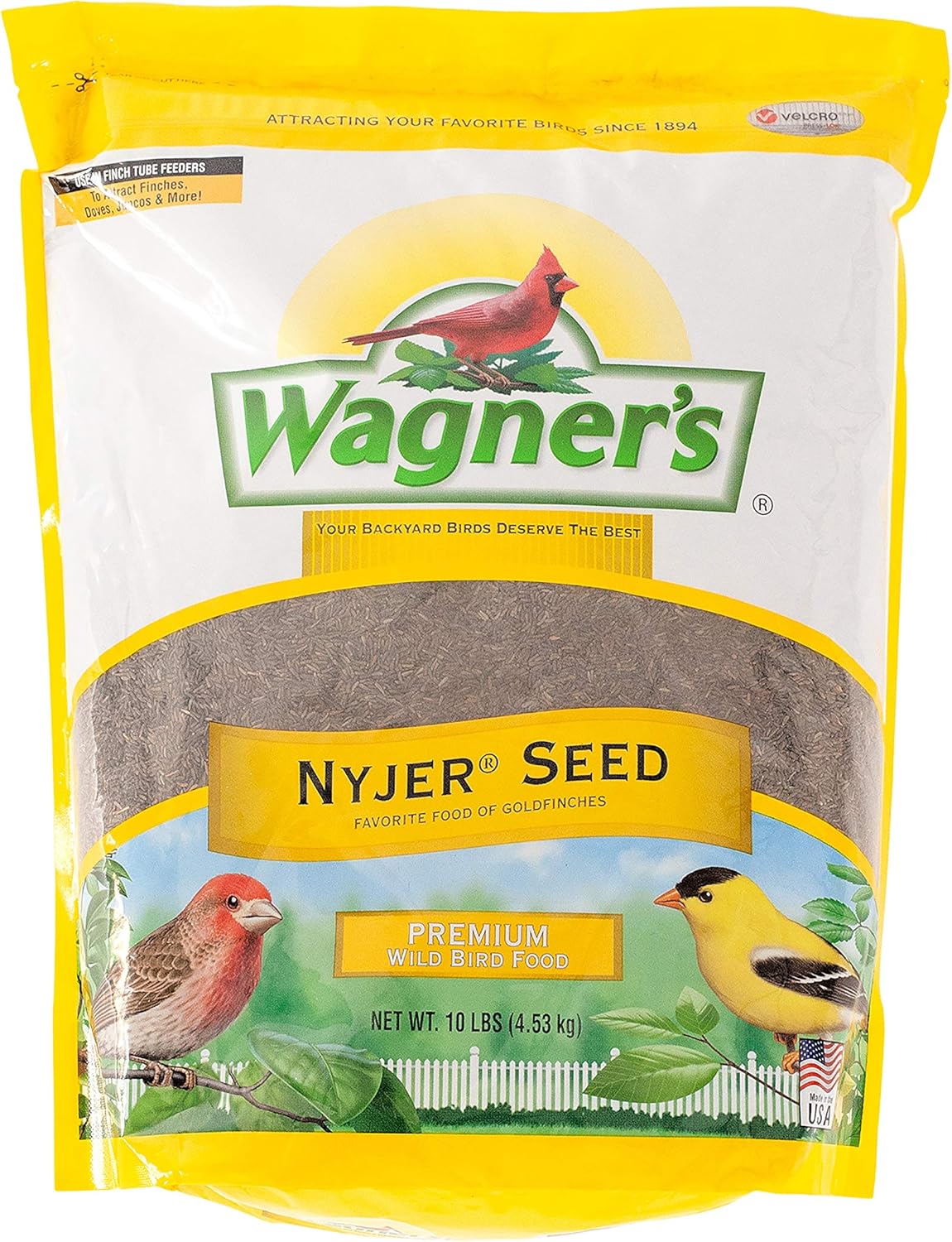 Wagner's 10-Pound Nyjer Seed, 5-Pound Black Oil Sunflower Seed Wild Bird Food Bundle