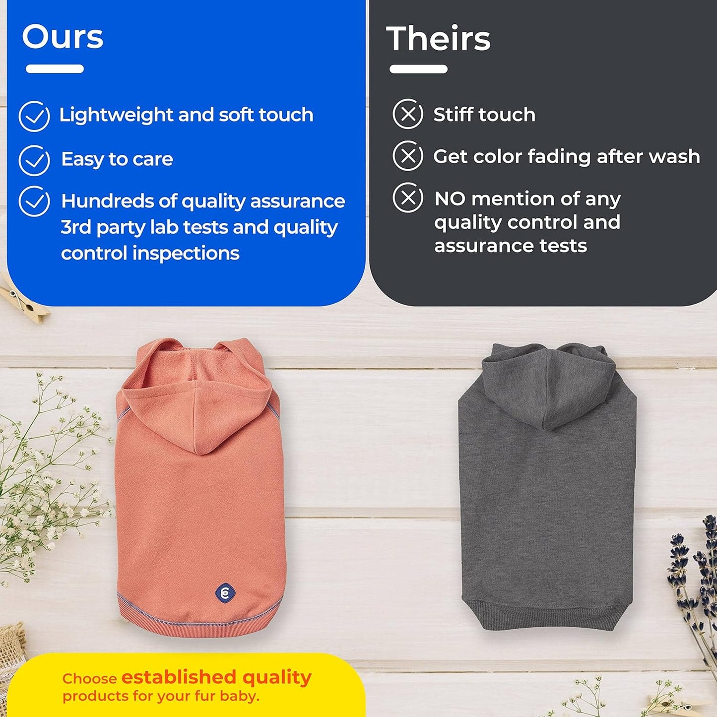 Blueberry Pet Essentials Hoodie – 26″ Cotton‑Blend Sweatshirt with Hood, Burgundy Red, Machine‑Washable Dog Jersey